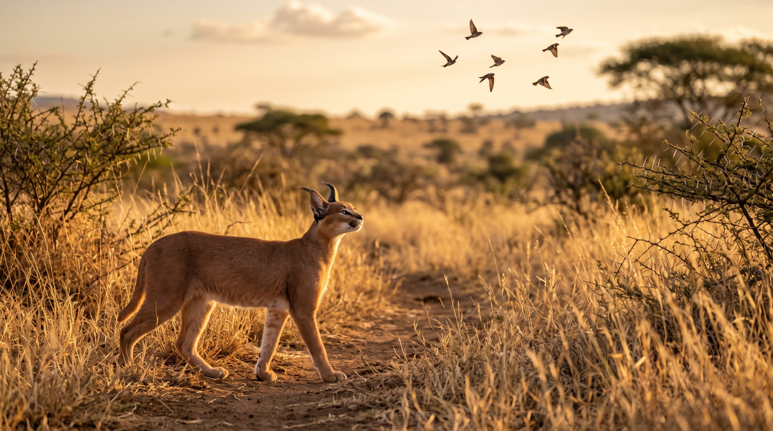 Caracal, le félin aux oreilles noires qui défie la savane